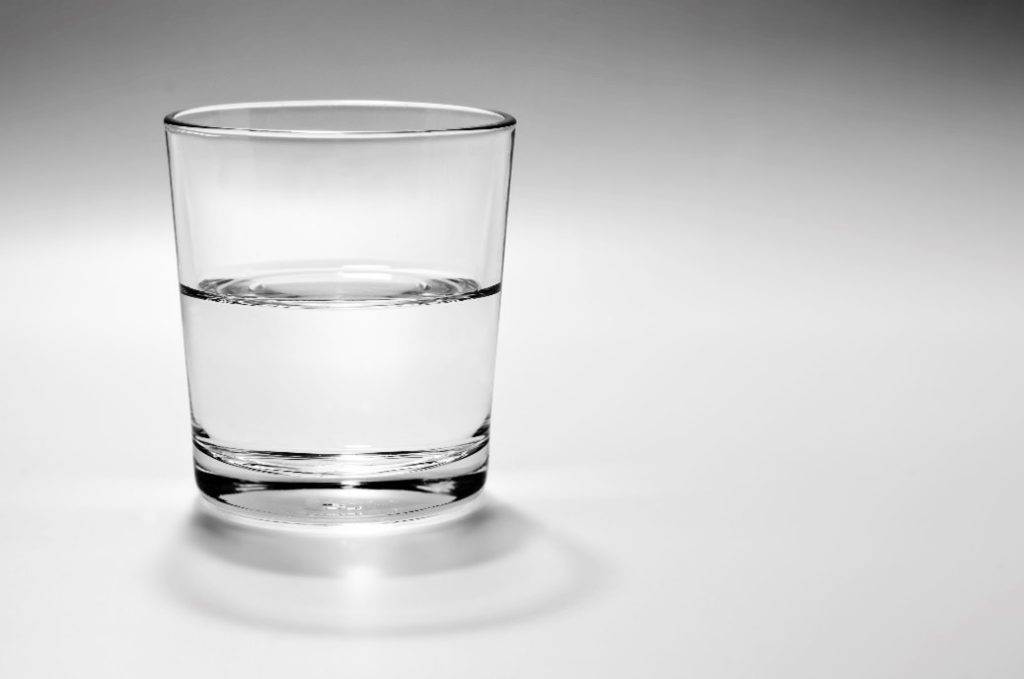 glass half full